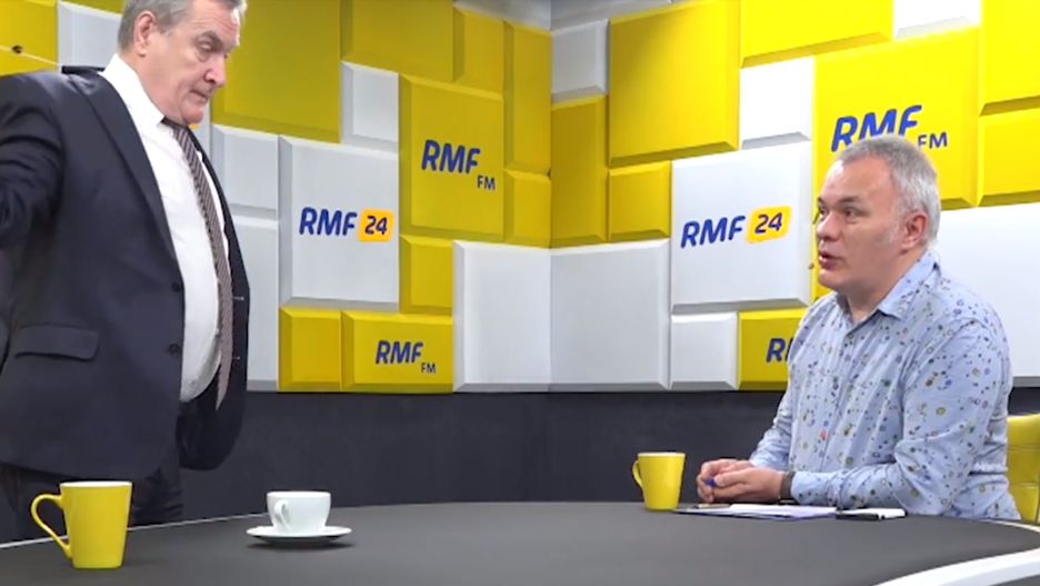 Zrzut ekranu z nagrania rozmowy w RMF FM
