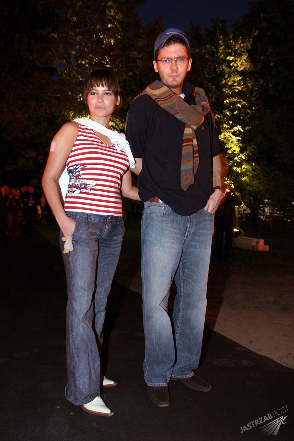 scena z: Anna Mucha, Kuba Wojewódzki
SK: cyrk, Paprocki &amp; Brzozowski, maj 2005, pokaz kolekcji Paprocki &amp; Brzozowski
fot. Warda/AKPA