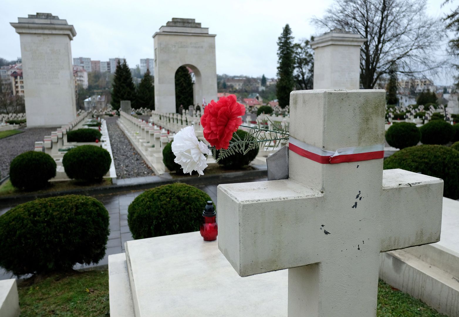 Polak skazany we Lwowie. "Wyzwalał" posągi na Cmentarzu Orląt Lwowskich