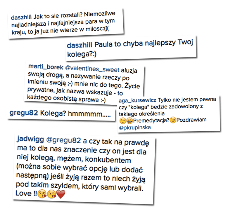 Komentarze - rozstanie Pauliny Krupińskiej i Sebastiana Karpiela-Bułecki?