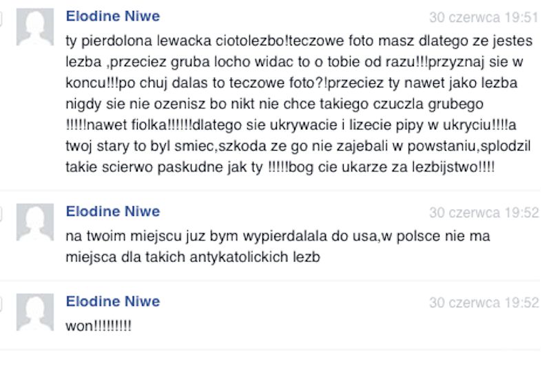 Wiadomości od hejterki Fiolki Najdenowicz i Karoliny Korwin Piotrowskiej