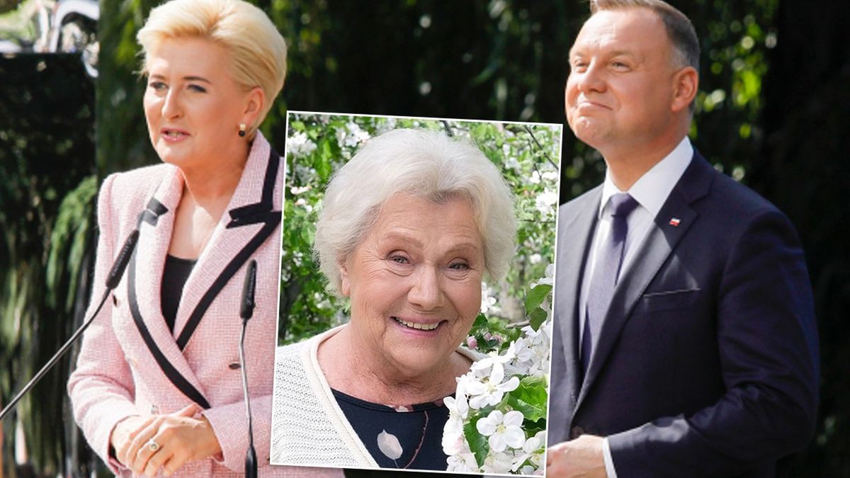 Teresa Lipowska obchodzi 85. urodziny. Agata i Andrzej Dudowie zaskoczyli ją pięknym prezentem. Nawiązali do "M jak miłość"