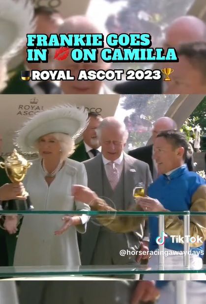 Królowa Camilla pocałowana w Ascot - screen Tik Tok