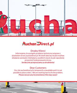 W Auchan nie można robić zakupów przez Internet. Klienci zaniepokojeni