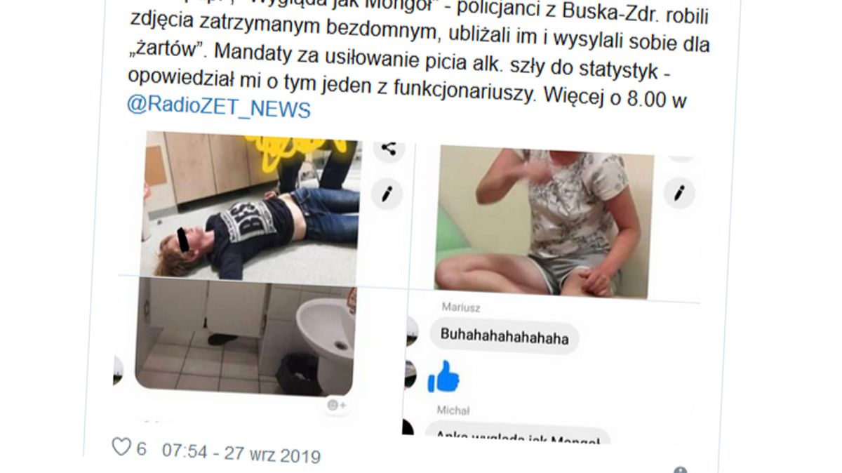 Busko-Zdrój. Skandal ze zdjęciami z komendy. "Poniżali zatrzymanych"
