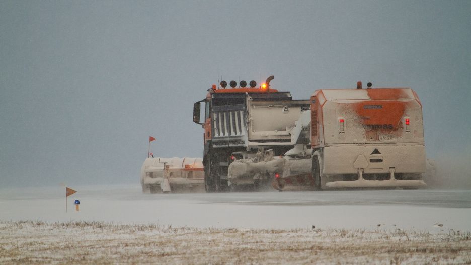Lotnisko sparaliżowała zima