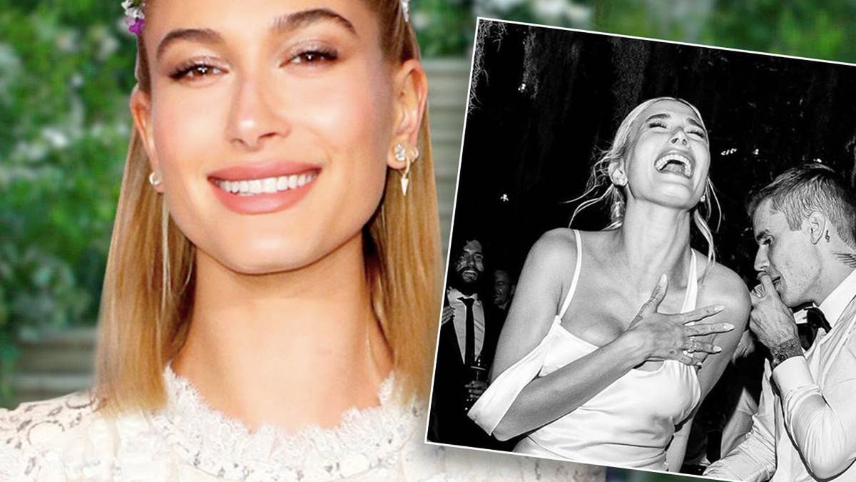 Hailey Bieber suknia ślubna na weselu