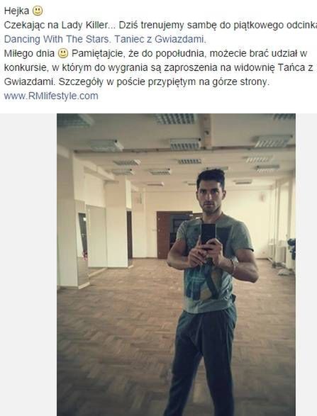 Rafał Maślak, Fotografia: screen z Facebook.pl
