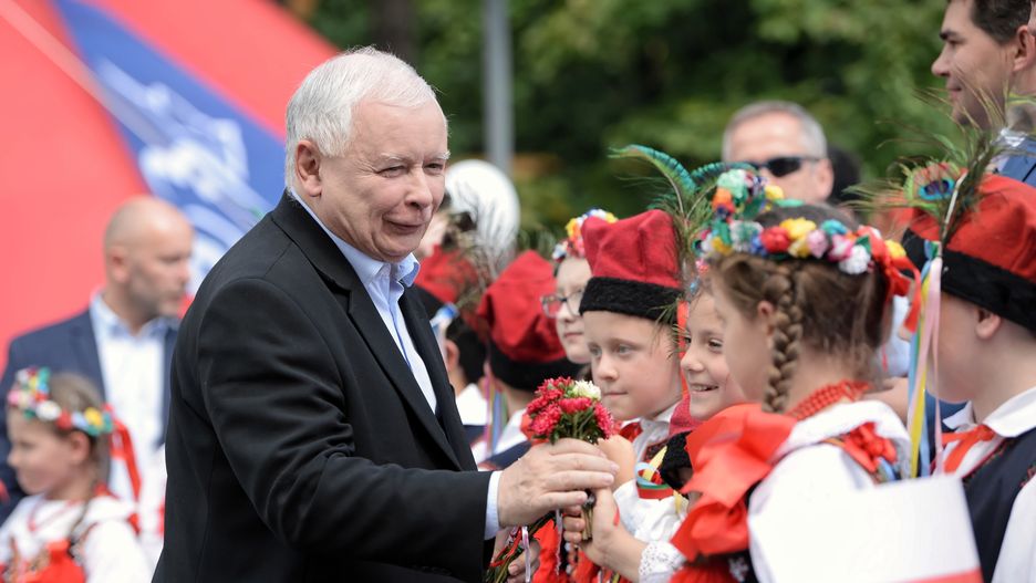 Stalowa Wola. Prezes PiS Jarosław Kaczyński na ostatnim pikniku rodzinnym