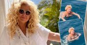 Magda Gessler pływa z delfinami. "Syrena Madzia". Nagranie z urlopu gwiazdy już jest hitem w sieci