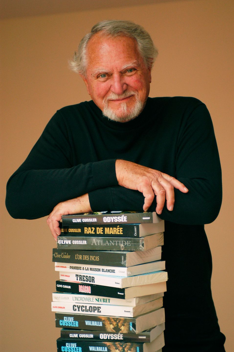 American author during a Paris visit.
With some of his books translated to french. 