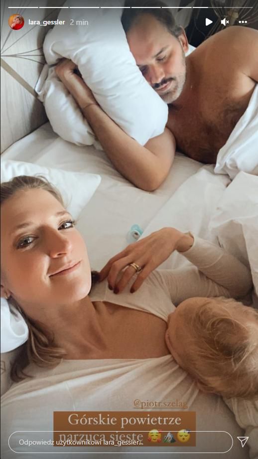 Lara Gessler z rodziną. Zdjęcie z InstaStories