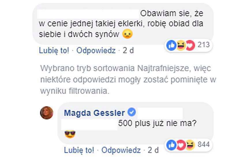 Magda Gessler żartuje z 500+