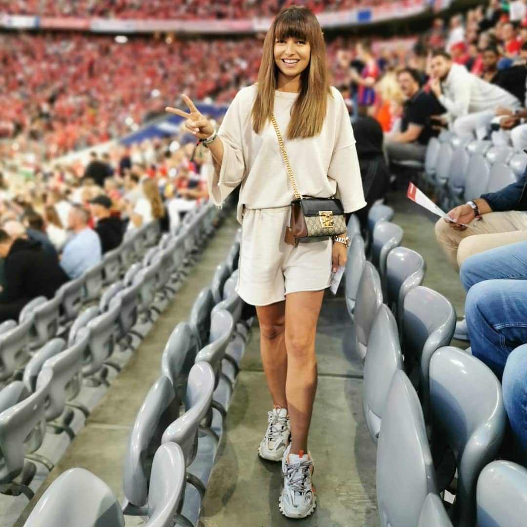 Anna Lewandowska na meczu Bundesligi