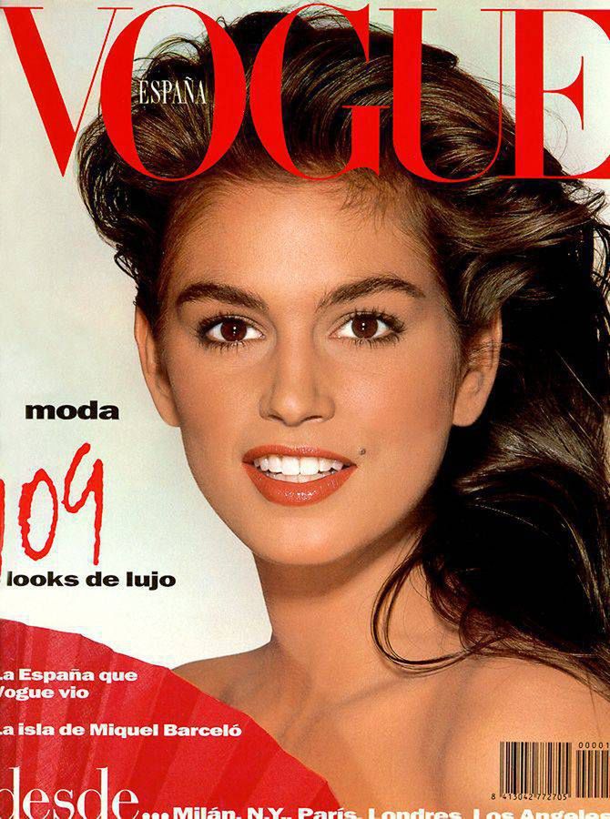 Vogue Spain – pierwsza okładka – Cindy Crawford