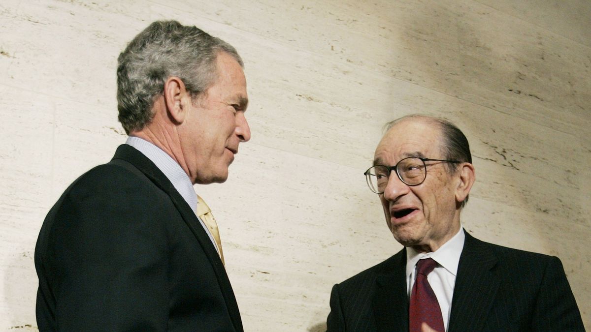 George Bush i Alan Greenspan