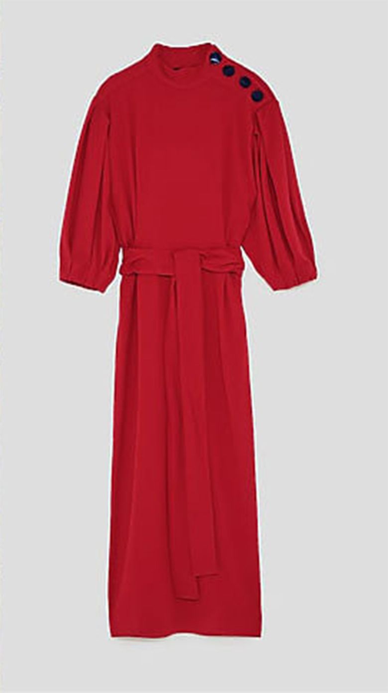 Czerwona sukienka Marty Manowskiej  fot. Zara