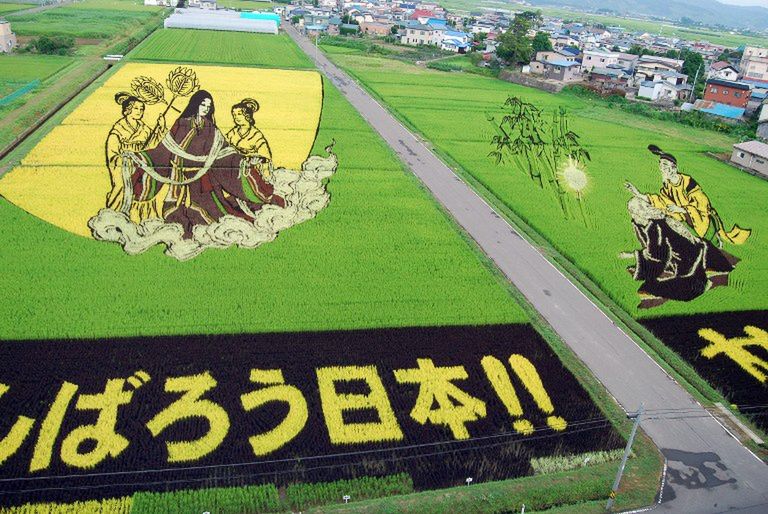 Ryżowe malowidła w Japonii