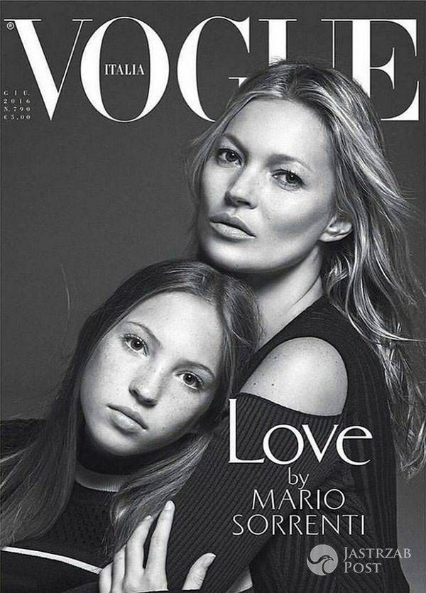 Lila Grace, córka Kate Moss, ze swoją mamą na okładce "Vogue Italia", czerwiec 2016 (fot. Mario Sorrenti/Vogue Italia)