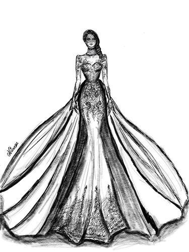 Suknia ślubna dla Meghan Markle, projekt Nikki Yassemi (fot. Hello)