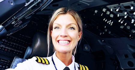 Piękna pani pilot podbija internet