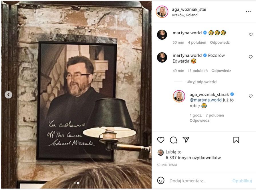 Martyna Wojciechowska skomentowała zdjęcie Agnieszki Woźniak-Starak