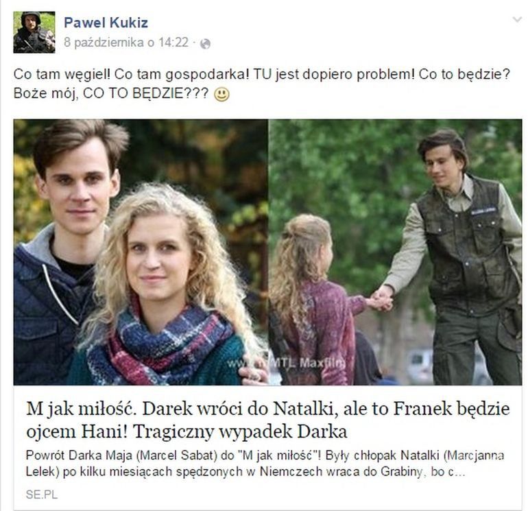 Paweł Kukiz ogląda M jak Miłość?