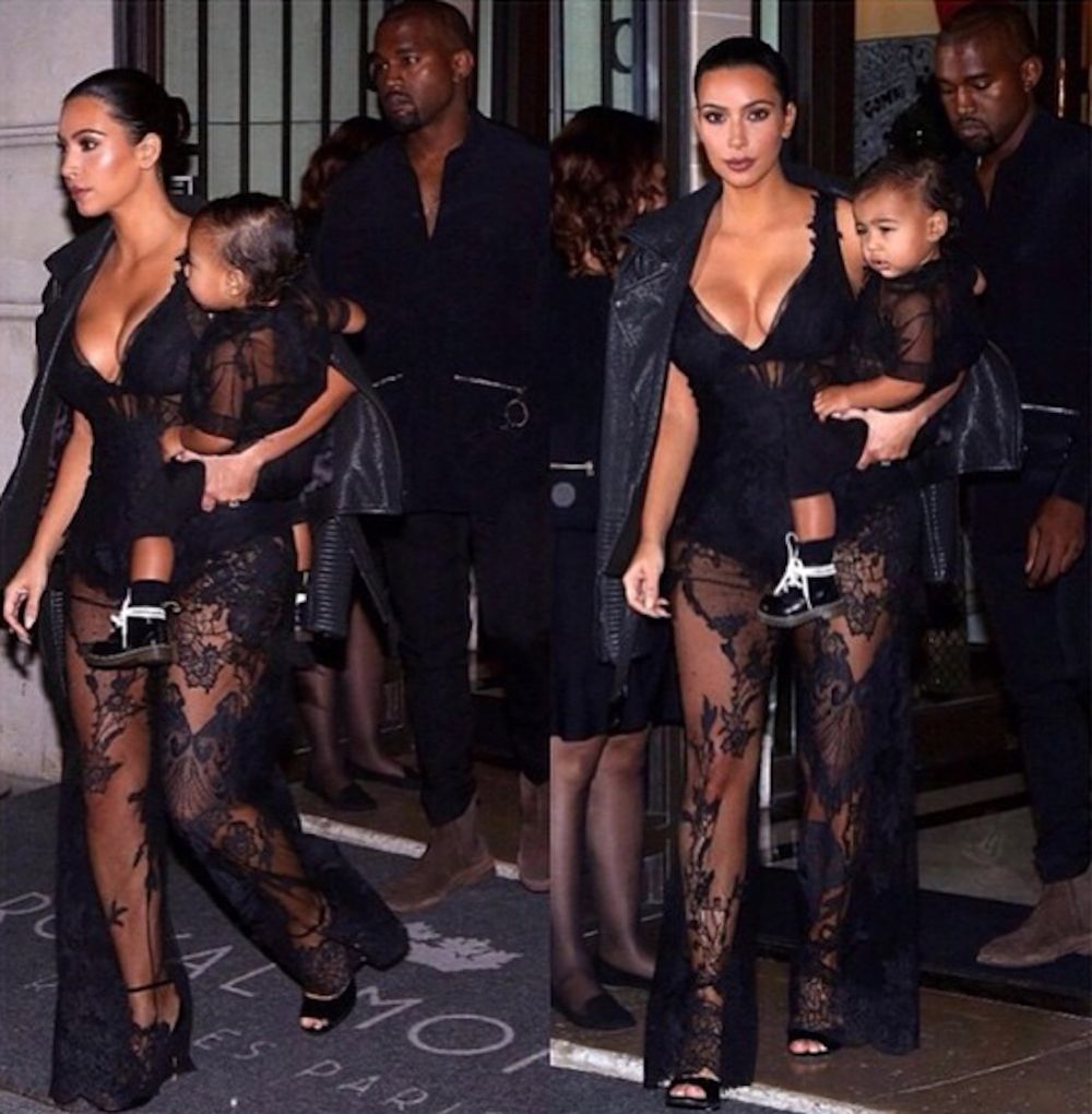 Kim Kardashian, North West, Kayne West 

Fotografia: Facebook.com
