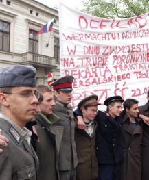 Krakowski protest przeciwko obchodom w Moskwie