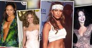 Jennifer Lopez kończy dziś 47 lat! Zobaczcie niezapomniane kreacje gwiazdy: sportowe staniki, głębokie dekolty, imponujące treny