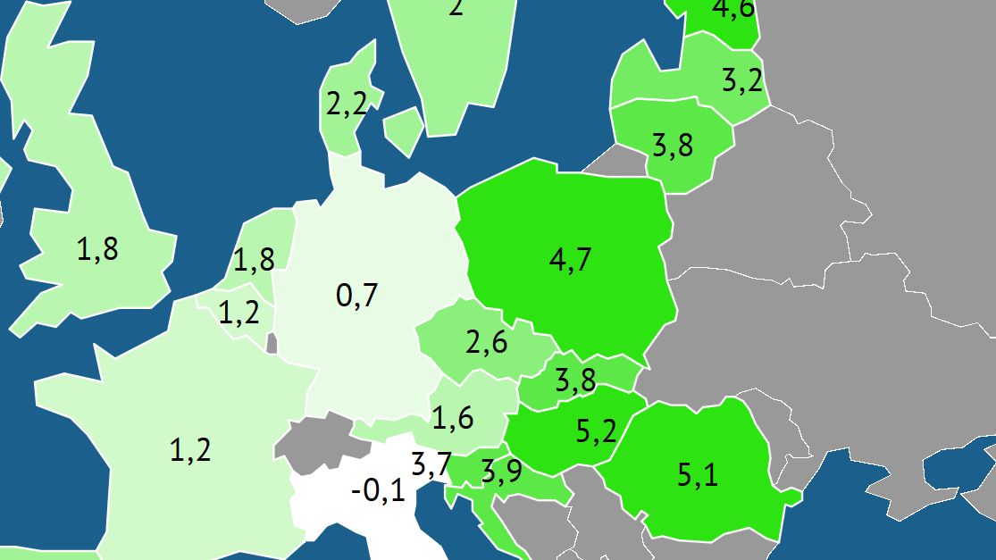 Środkowy wschód Europy może cieszyć się dużo szybszym wzrostem gospodarczym niż zachód