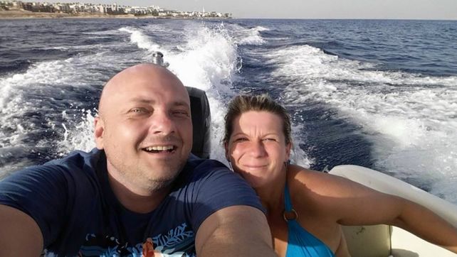 Marcin i Angelika Klis na wakacjach.