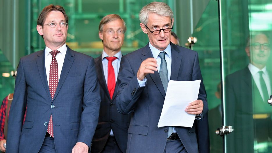 Od lewej: Kees Sterk, prezydent Europejskiej Sieci Rad Sądownictwa (ENCJ), Maarten Feteris, prezes SN Holandii i Michał Laskowski, rzecznik SN