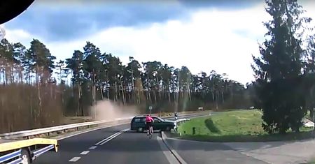 Lubuskie. Pijany Rosjanin potrącił rowerzystkę. Próbował uciec z miejsca wypadku