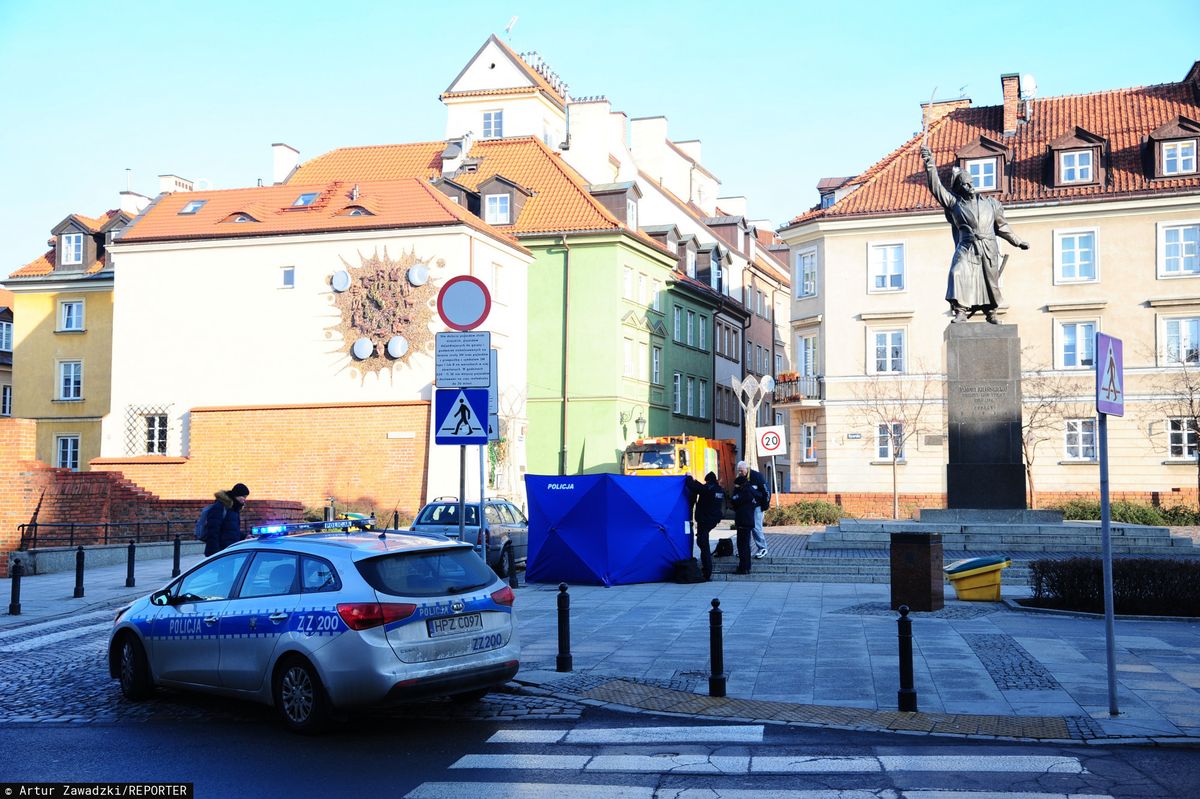 Warszawa. Śmierć na Starym Mieście, na miejsce wezwano policję