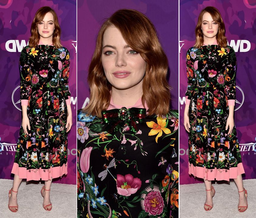 LOOK OF THE DAY: Emma Stone w sukience Gucci