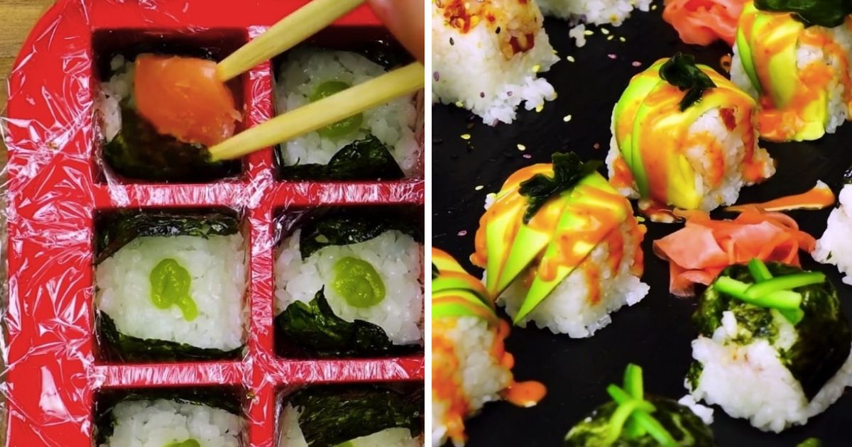 Domowe sushi z foremki do lodu w 3 odsłonach