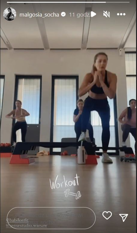 Małgosia Socha na siłowni