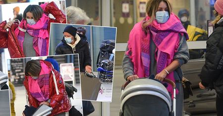Małgorzata Rozenek i jej rodzina wrócili z Meksyku. Pierwsze zderzenie z ostrym mrozem uwiecznili paparazzi
