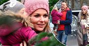 Wspaniały widok. Paulina Sykut z córką i mężem wybierają choinkę! Mała Róża była w centrum uwagi paparazzi