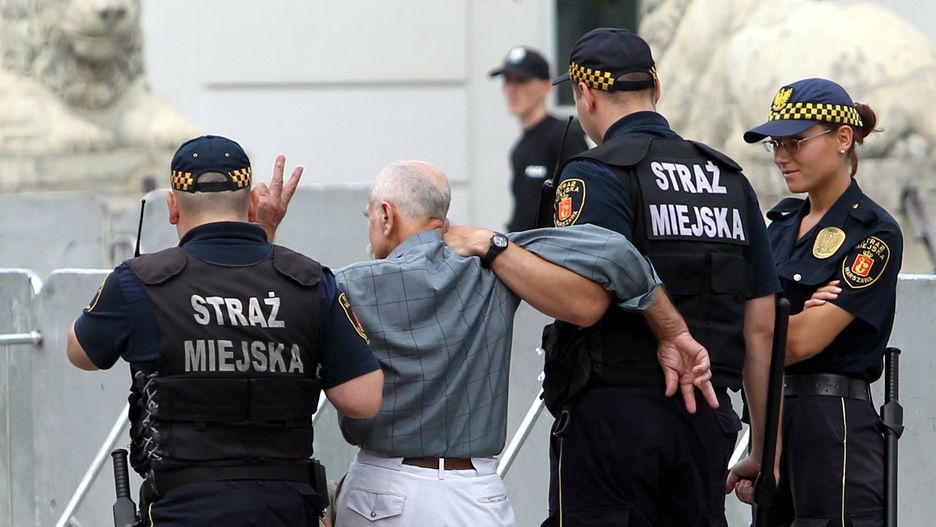 Zdjęcie z zatrzymania Eugeniusza P. z sierpnia 2010 roku 