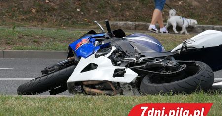 Wypadek z udziałem  motocyklisty w Pile