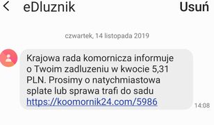 SMS-owe oszustwo. Ktoś podszywa się pod Krajową Radę Komorniczą