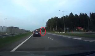 Zatrzymała ruch na autostradzie. Postanowiła pospacerować
