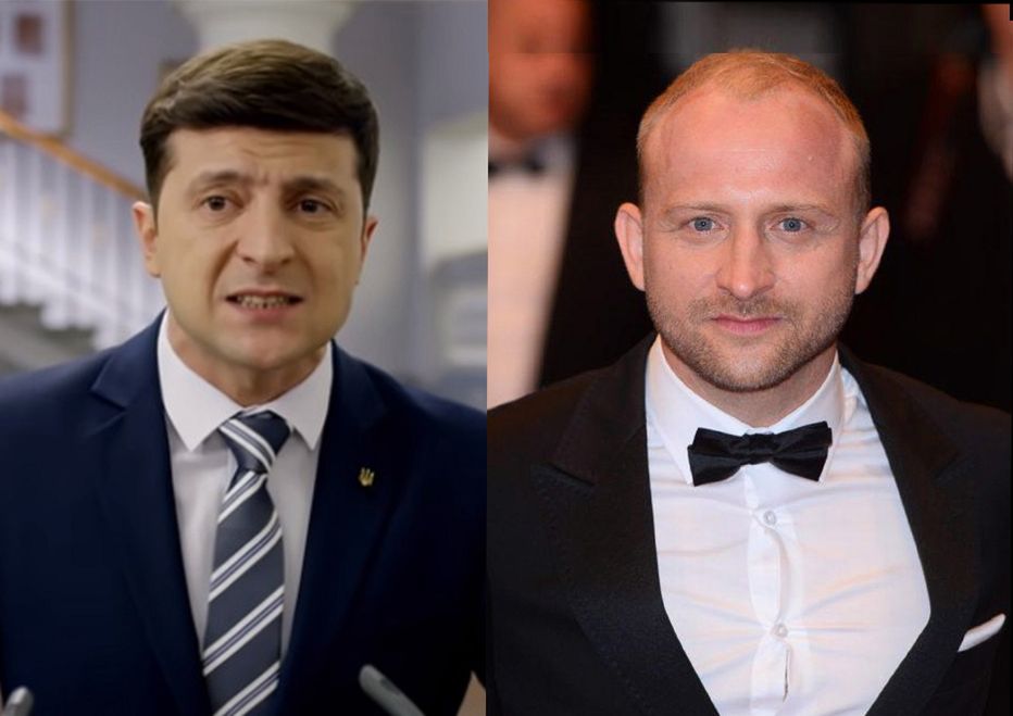 Wołodymyr Zełenski i Borys Szyc