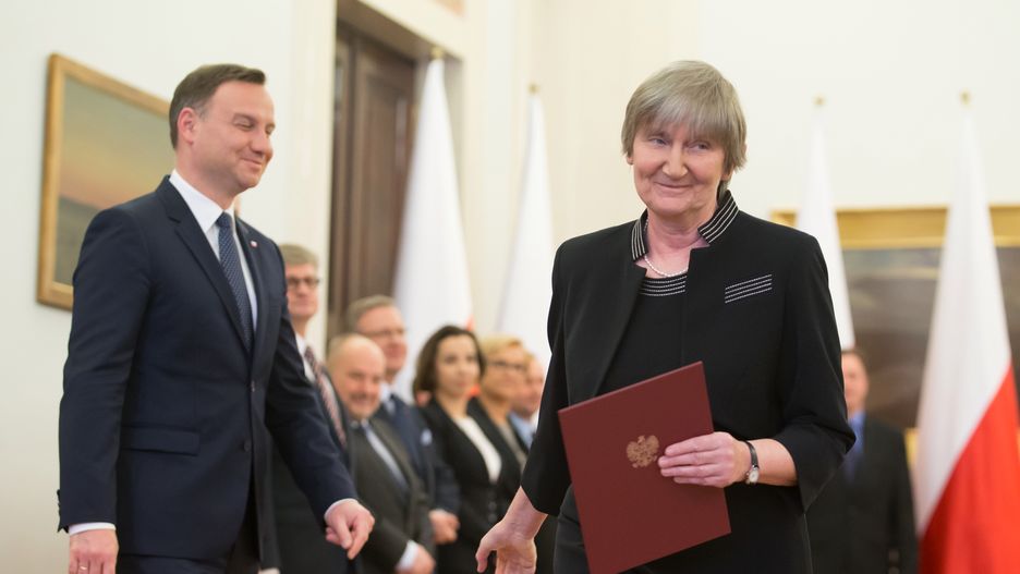 Prezydent Andrzej Duda i dr Barbara Fedyszak-Radziejowska.