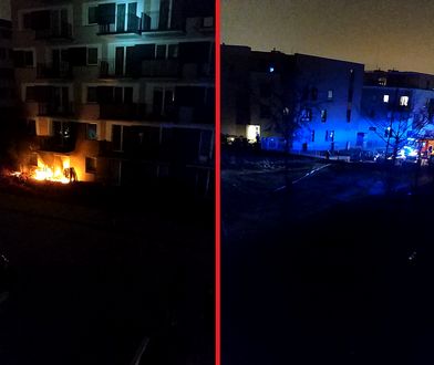 Białołęka. Pożar na nowym osiedlu i utrudnienia dla strażaków. "Brakuje drogi dojazdowej"