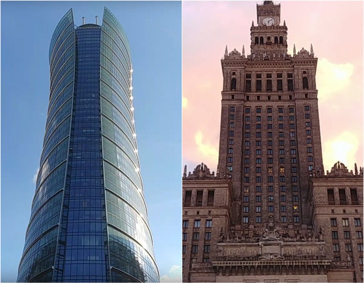 Pojedynek najwyższych budynków w Polsce. Pałac Kultury kontra Warsaw Spire