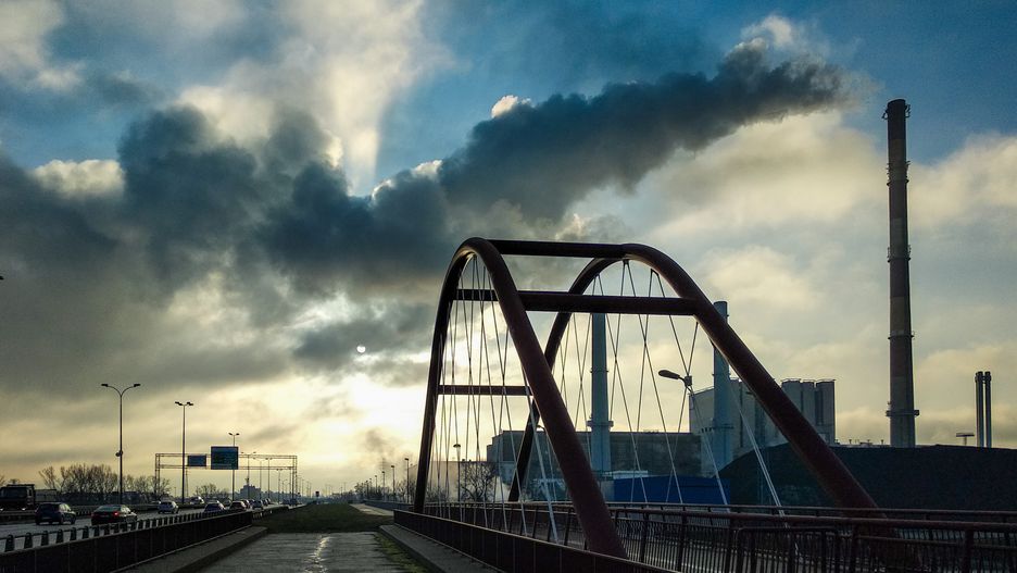 Warszawa. Smog w stolicy w piątek 20 grudnia 2019 r.