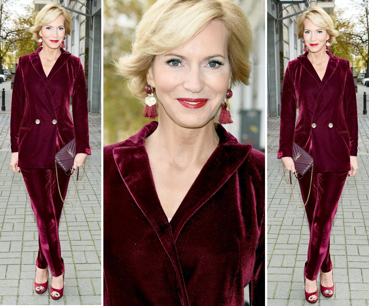 LOOK OF THE DAY: Paulina Smaszcz-Kurzajewska w aksamitnym bordo